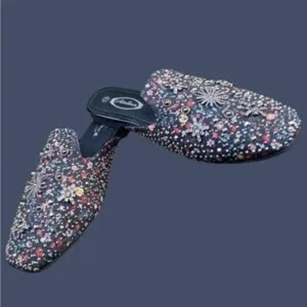 ATALINA 7 COMFY UNIQUE ACCENTED SLIDES FAIRY WHIMSY WITCHY FLASHY SHINY MERMAID - Picture 2 of 15